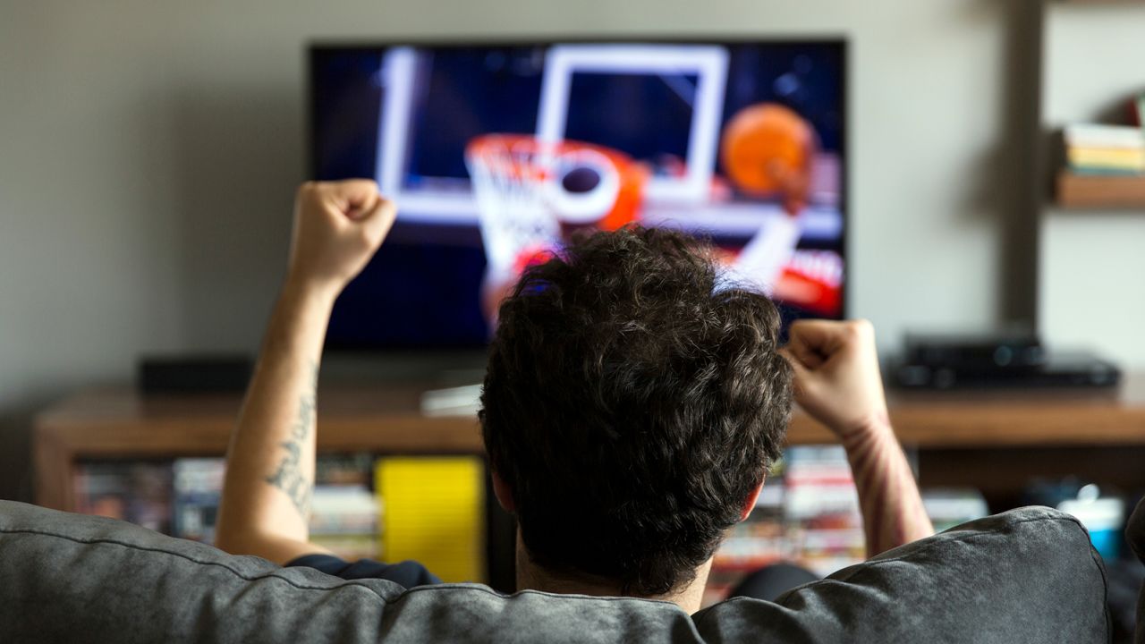 Person watching TV