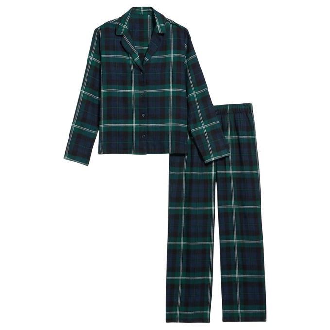 Old Navy Womens Plaid Flannel Pajama Pant Set